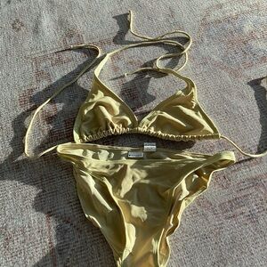 No Boundaries Gold Bikini Set